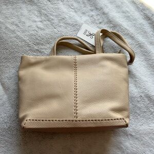 Hobo Linen Austin Leather Tote Bag
